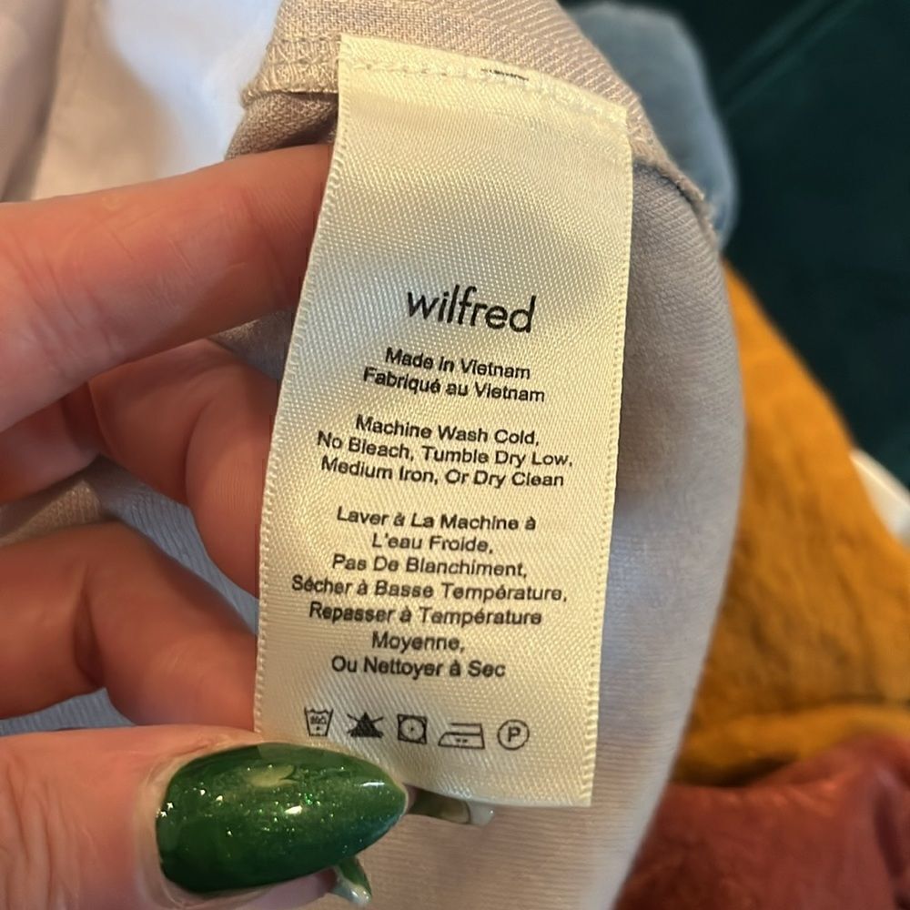 Aritzia Wilfred “linen-like” Tan Tunic/Mini Dress, XXS! - Picture 9 of 10